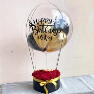 Golden Noir Balloon Bouquet