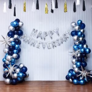 Night Blue Color Anniversary Decoration Package