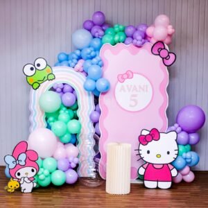 Hello Kitty Rainbow Pastel Birthday Decor