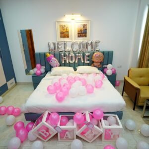 White & Pink Welcome Baby Decor Delight