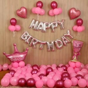 Pink Birthday Decor for Baby Girl