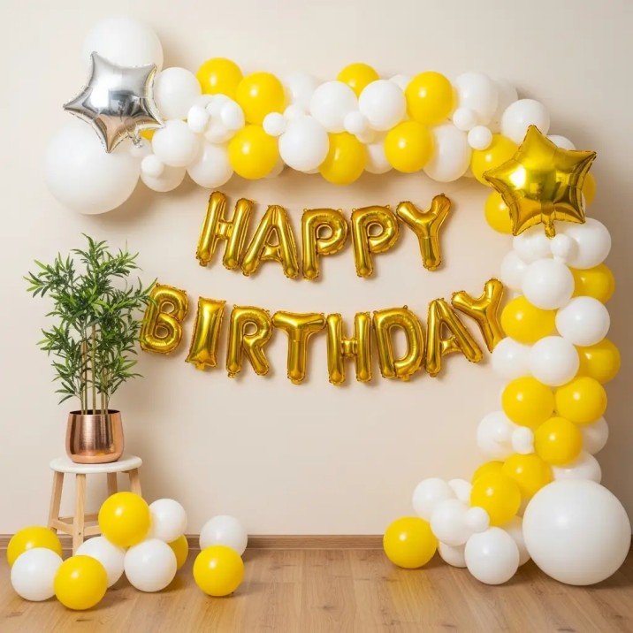 Golden Balloon Arch Decoration