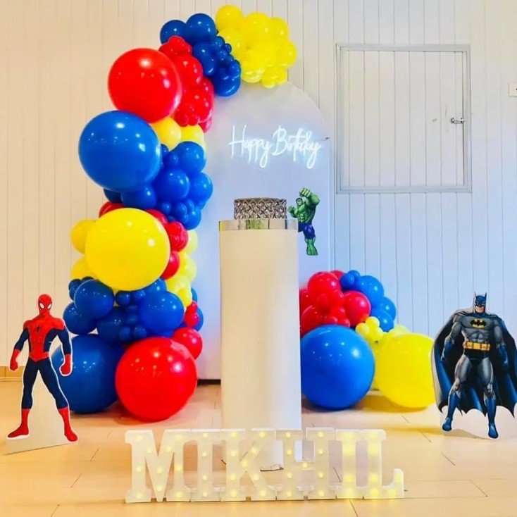 Superhero Birthday Bash Setup