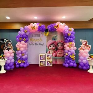 Radha Krishna Theme Baby Shower Setup