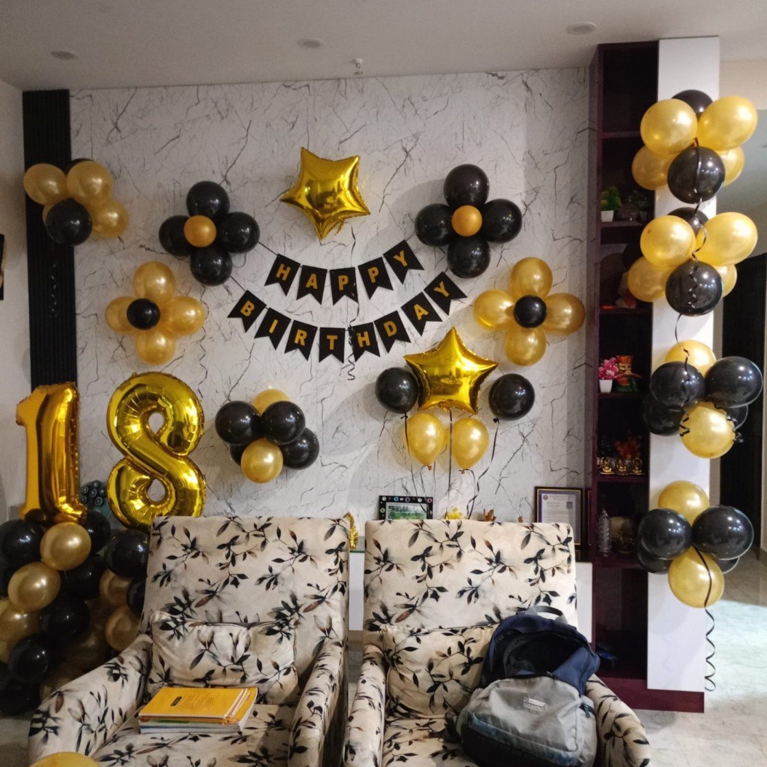 Balloons With Banner and Number