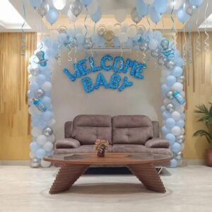 Blue & White Decoration for Welcome Baby
