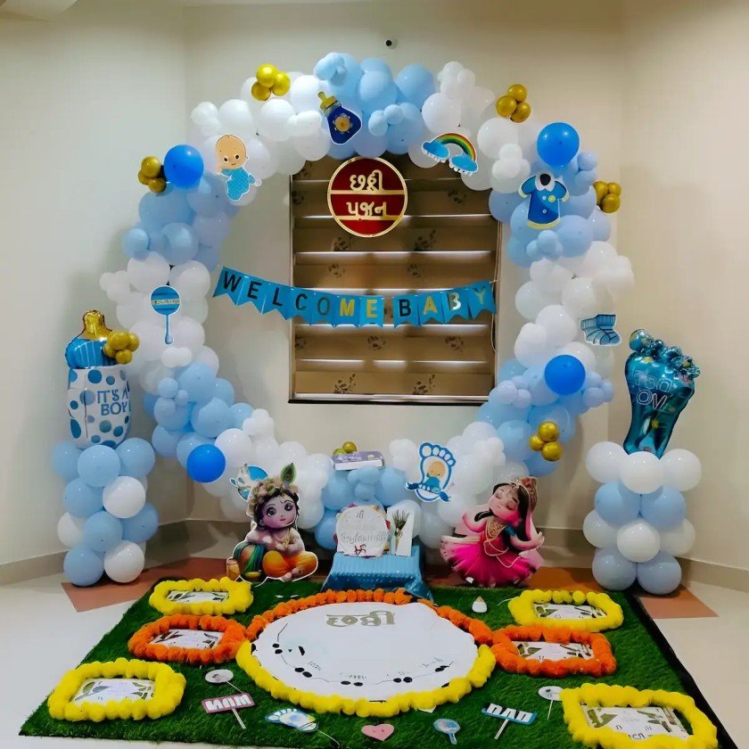 Elegant Balloon Decoration for Chathi