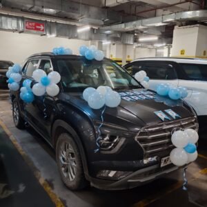 Baby Arrival Car Decoration Setup