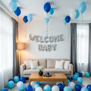 Simple Welcome Decor for Baby Boy