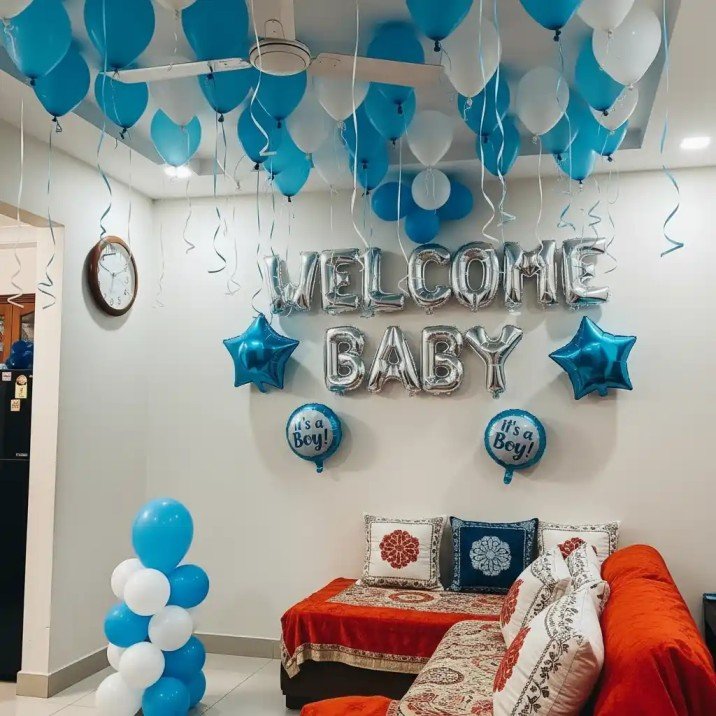 Welcome Balloon Decor for Boy