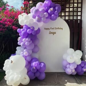 Lavender Luxe Birthday Balloon Arch